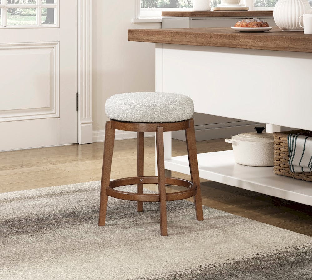 Homelegance  - Lily Swivel Counter Height Stool in White - 6015-24  view 2