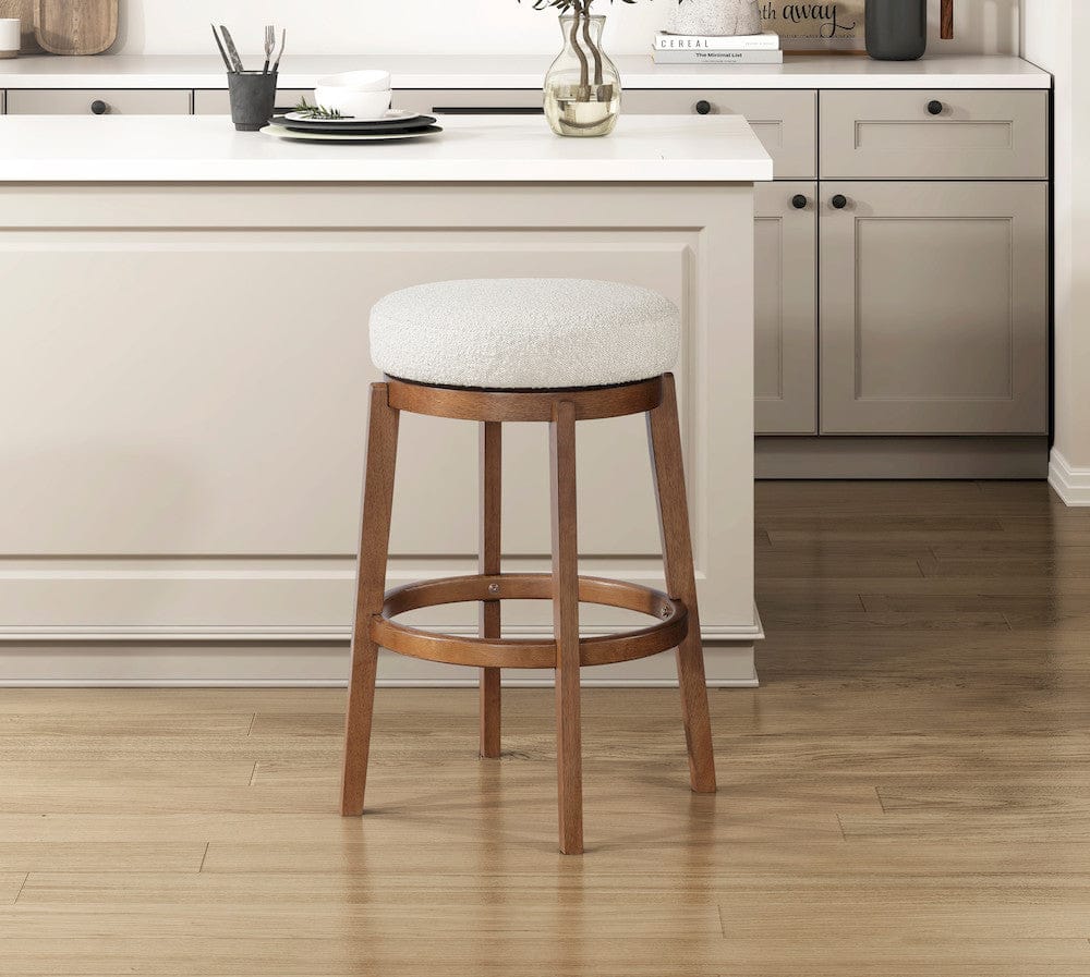 Homelegance  - Lily Swivel Pub Height Stool in White - 6015-29  view 4