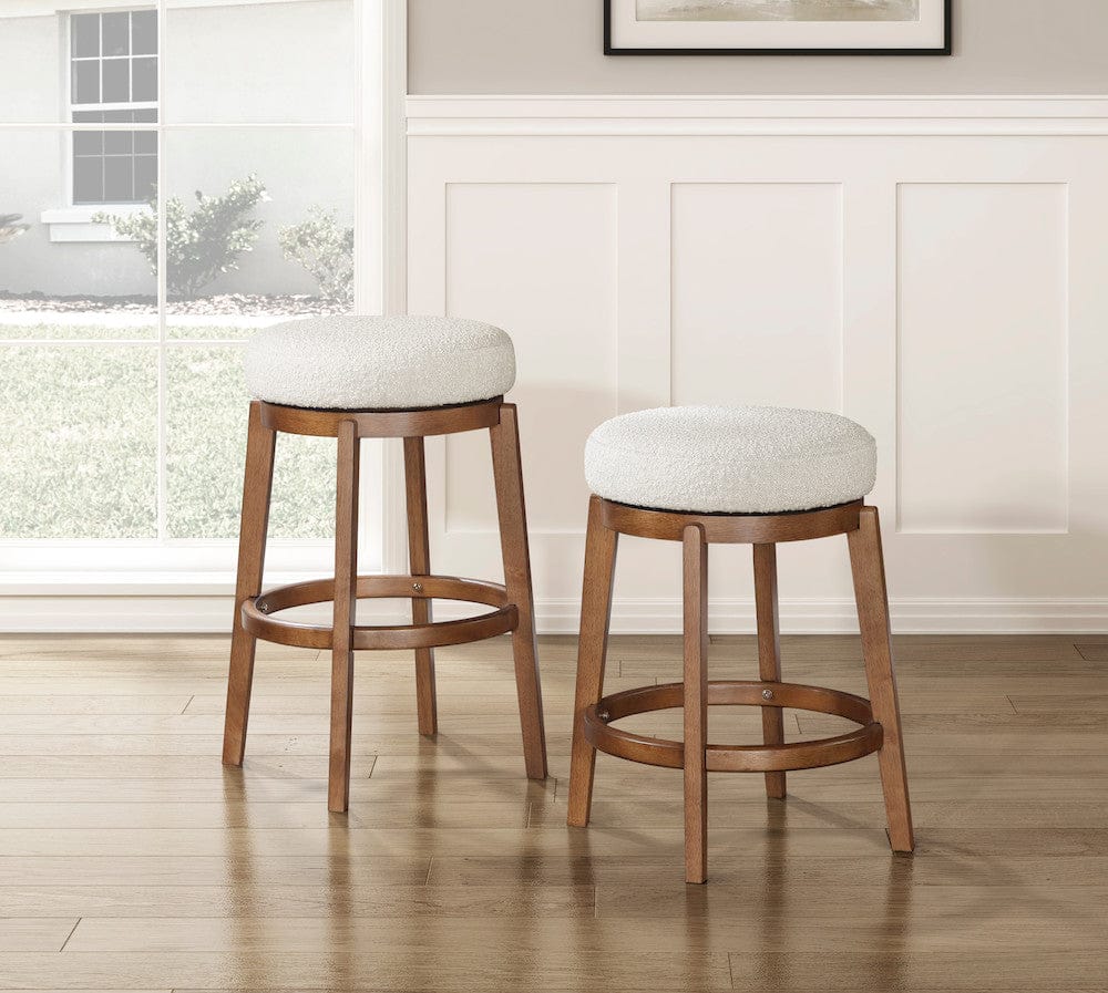 Homelegance  - Lily Swivel Pub Height Stool in White - 6015-29  view 5