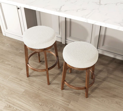Homelegance  - Lily Swivel Pub Height Stool in White - 6015-29  view 6