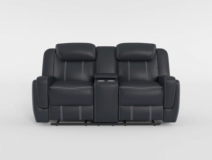 Homelegance  - Littleton Double Reclining Love Seat W/ Center Console, Receptacles and USB Ports in Black - 8516BK-2  view 9