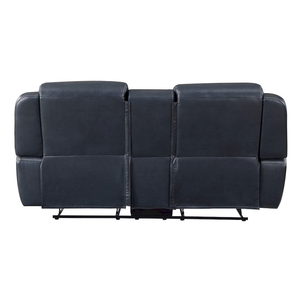 Homelegance  - Littleton Double Reclining Love Seat W/ Center Console, Receptacles and USB Ports in Blue - 8516BU-2  view 3