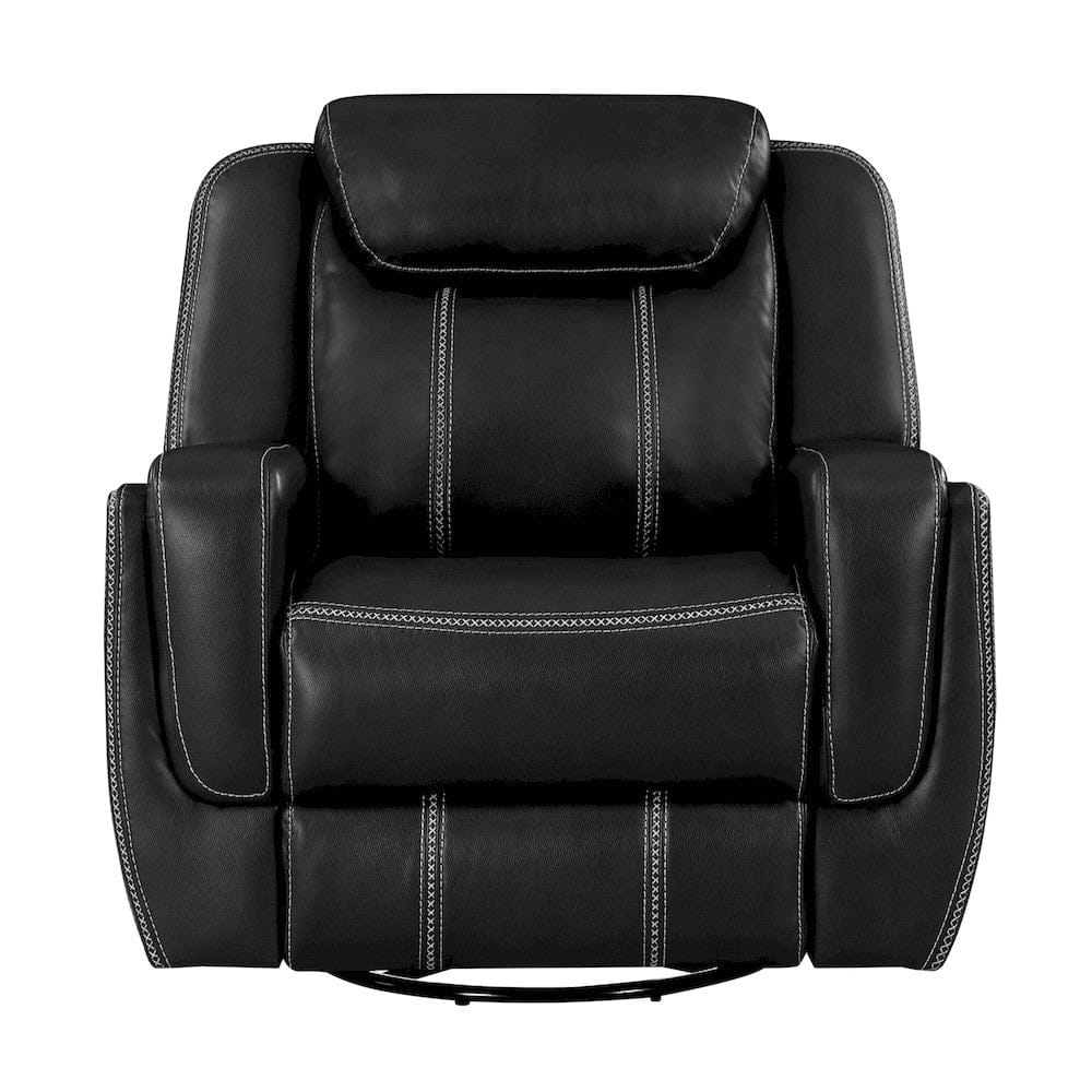 Homelegance  - Littleton Swivel Glider Reclining Chair in Black - 8516BK-1  view 1