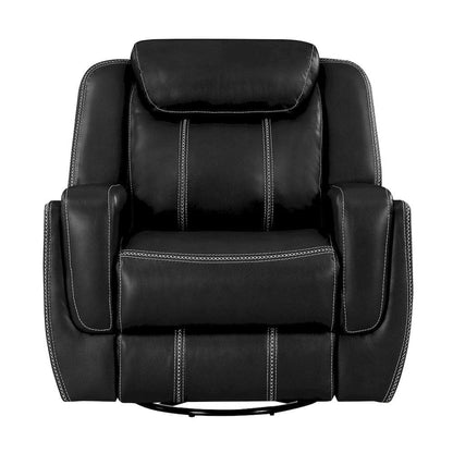 Homelegance  - Littleton Swivel Glider Reclining Chair in Black - 8516BK-1  view 1