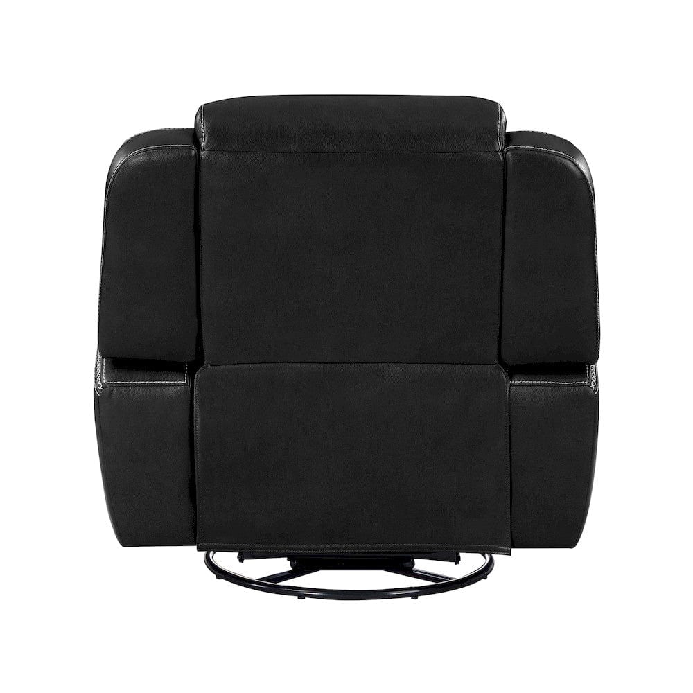 Homelegance  - Littleton Swivel Glider Reclining Chair in Black - 8516BK-1  view 4