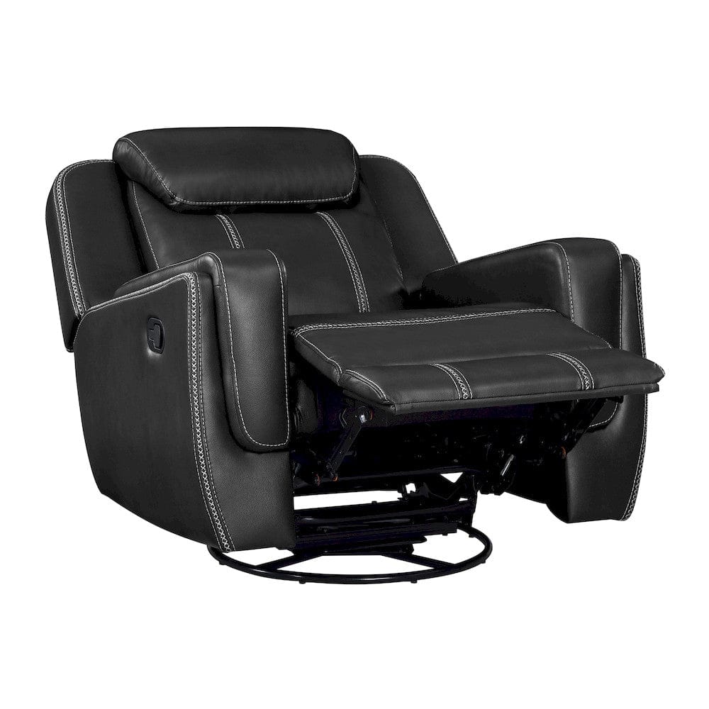 Homelegance  - Littleton Swivel Glider Reclining Chair in Black - 8516BK-1  view 5