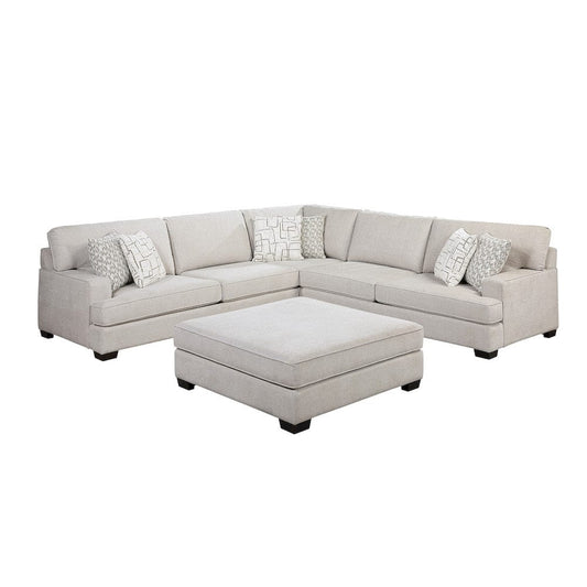 Homelegance  - Livia 4-Piece Sectional W/ Ottoman in Beige - 8435BEx42L2R  view 1