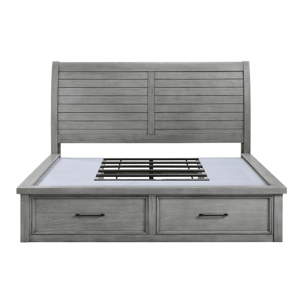Homelegance  - Logandale California King Platform Bed W/ Storage Footboard and Side Rails - 1559DGK-1CKx  view 2