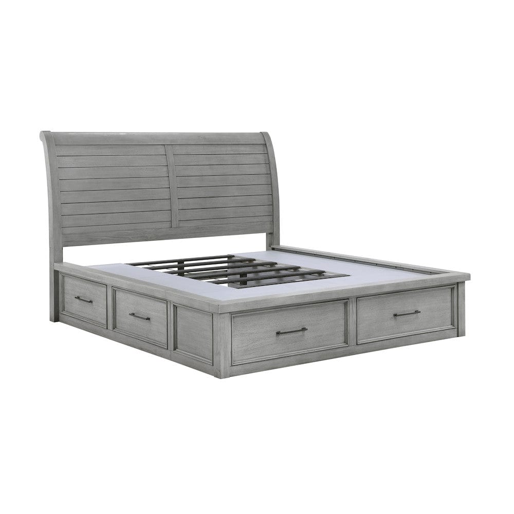 Homelegance  - Logandale California King Platform Bed W/ Storage Footboard and Side Rails - 1559DGK-1CKx  view 4