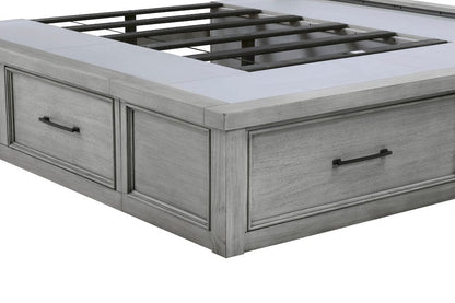 Homelegance  - Logandale Eastern King Platform Bed W/ Storage Footboard and Side Rails - 1559DGK-1EKx  view 3
