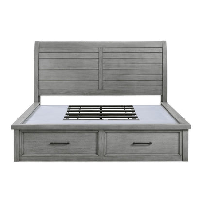 Homelegance  - Logandale Eastern King Platform Bed W/ Storage Footboard and Side Rails - 1559DGK-1EKx  view 9