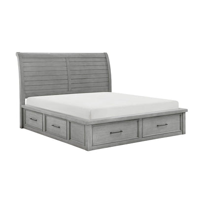 Homelegance  - Logandale Eastern King Platform Bed W/ Storage Footboard and Side Rails - 1559DGK-1EKx  view 10