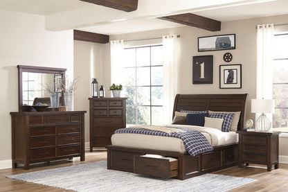 Homelegance  - Logandale Queen Platform Bed W/ Storage Footboard and Side Rails - 1559-1x  view 6