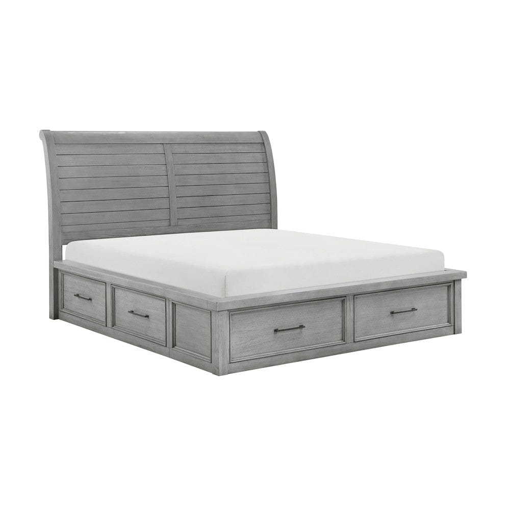 Homelegance  - Logandale Queen Platform Bed W/ Storage Footboard and Side Rails - 1559DG-1x  view 4
