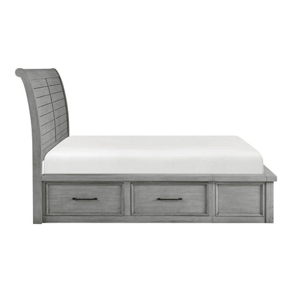 Homelegance  - Logandale Queen Platform Bed W/ Storage Footboard and Side Rails - 1559DG-1x  view 6