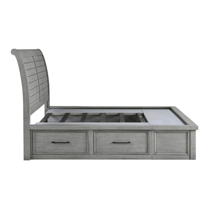 Homelegance  - Logandale Queen Platform Bed W/ Storage Footboard and Side Rails - 1559DG-1x  view 7