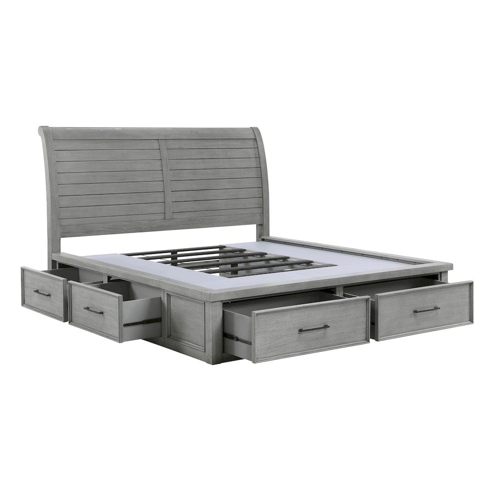 Homelegance  - Logandale Queen Platform Bed W/ Storage Footboard and Side Rails - 1559DG-1x  view 9