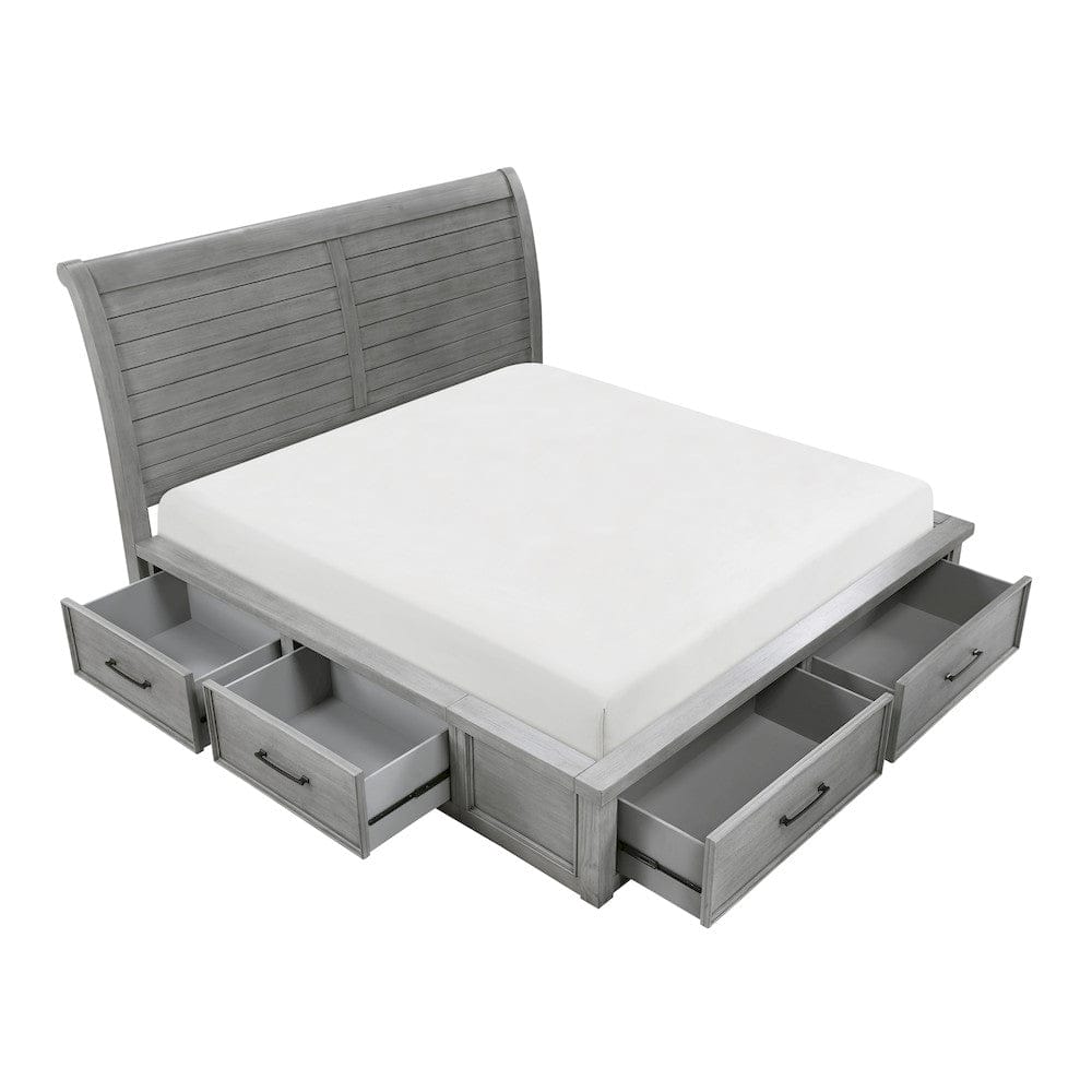 Homelegance  - Logandale Queen Platform Bed W/ Storage Footboard and Side Rails - 1559DG-1x  view 10