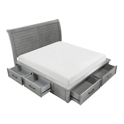 Homelegance  - Logandale Queen Platform Bed W/ Storage Footboard and Side Rails - 1559DG-1x  view 10