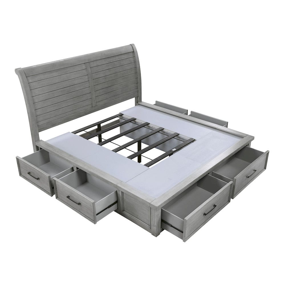 Homelegance  - Logandale Queen Platform Bed W/ Storage Footboard and Side Rails - 1559DG-1x  view 11