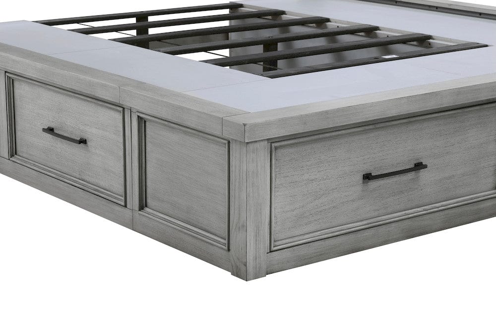 Homelegance  - Logandale Queen Platform Bed W/ Storage Footboard and Side Rails - 1559DG-1x  view 12