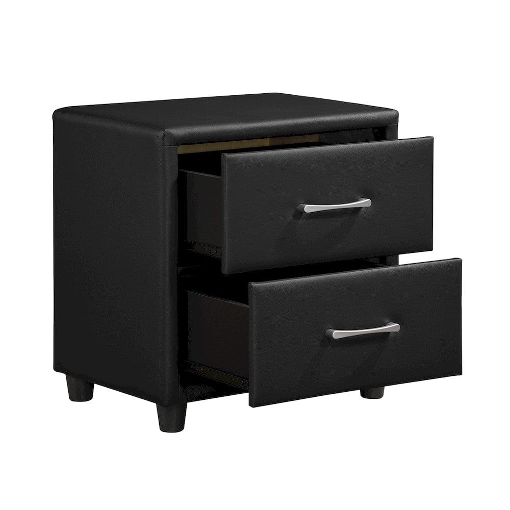 Homelegance  - Lorenzi Night Stand in Black - 2220-4  view 4