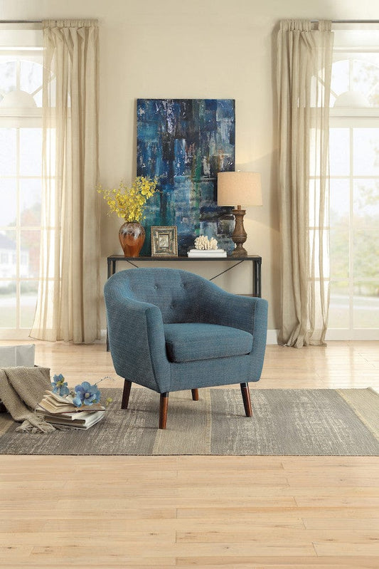 Homelegance  - Lucille Accent Chair in Blue - 1192BL  view 2