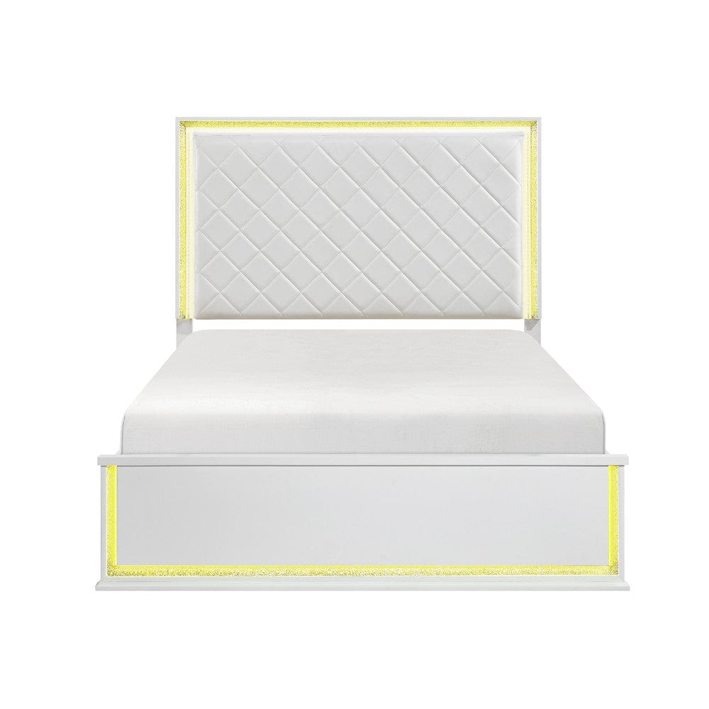 Homelegance  - Lumin Eastern King Bed in White - 2390K-1EKx  view 3