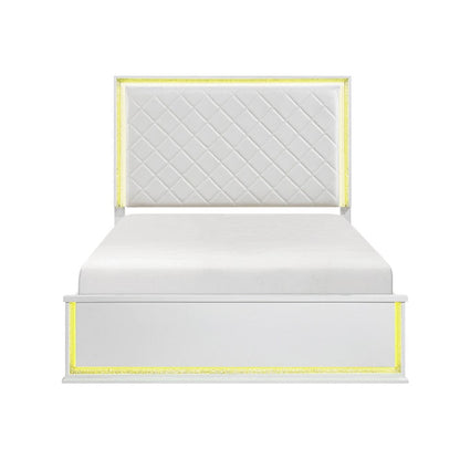 Homelegance  - Lumin Eastern King Bed in White - 2390K-1EKx  view 3