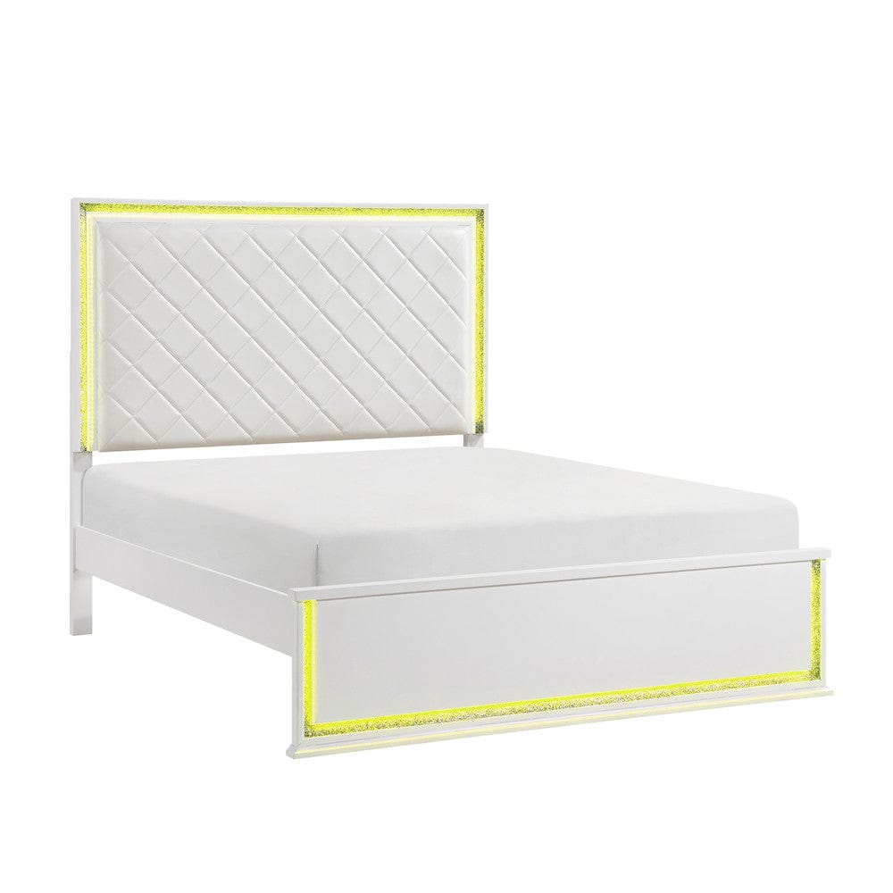 Homelegance  - Lumin Eastern King Bed in White - 2390K-1EKx  view 4
