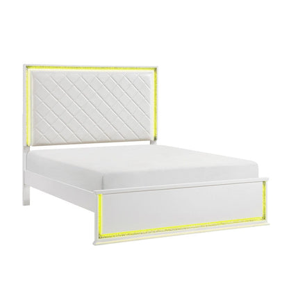 Homelegance  - Lumin Eastern King Bed in White - 2390K-1EKx  view 4