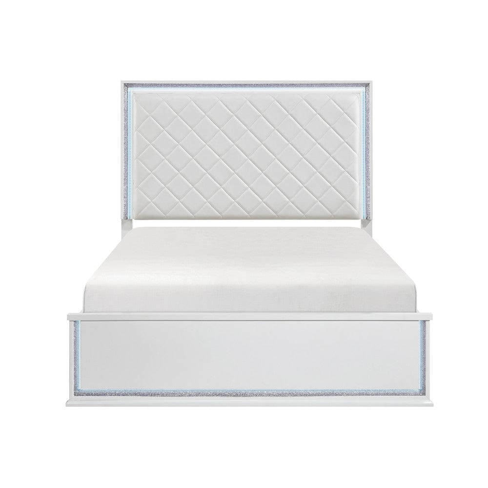 Homelegance  - Lumin Queen Bed in White - 2390-1x  view 1