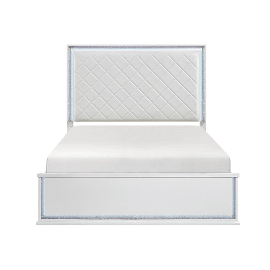 Homelegance  - Lumin Queen Bed in White - 2390-1x  view 1