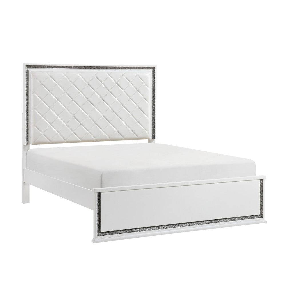 Homelegance  - Lumin Queen Bed in White - 2390-1x  view 6