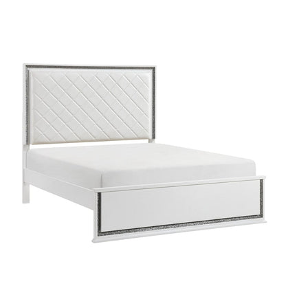 Homelegance  - Lumin Queen Bed in White - 2390-1x  view 6