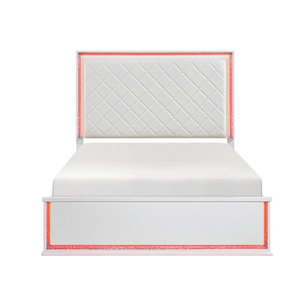 Homelegance  - Lumin Queen Bed in White - 2390-1x  view 7