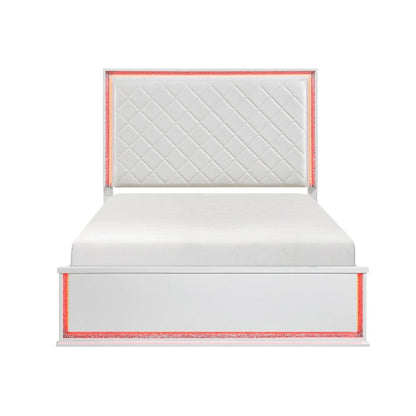 Homelegance  - Lumin Queen Bed in White - 2390-1x  view 7