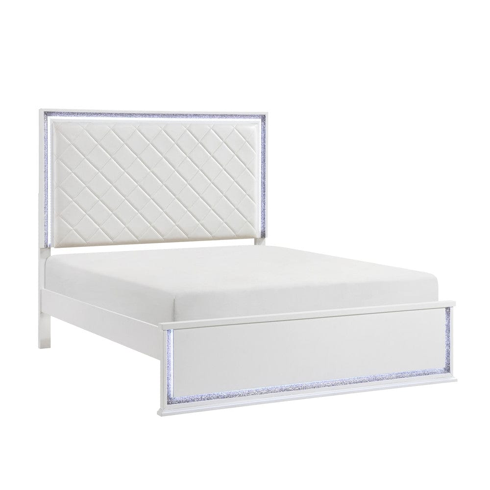 Homelegance  - Lumin Queen Bed in White - 2390-1x  view 10