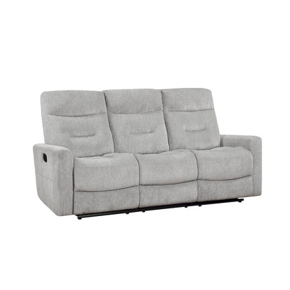 Homelegance  - Lyndon Double Reclining Sofa in Gray - 9610GY-3  view 2