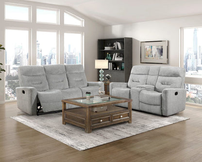 Homelegance  - Lyndon Double Reclining Sofa in Gray - 9610GY-3  view 5