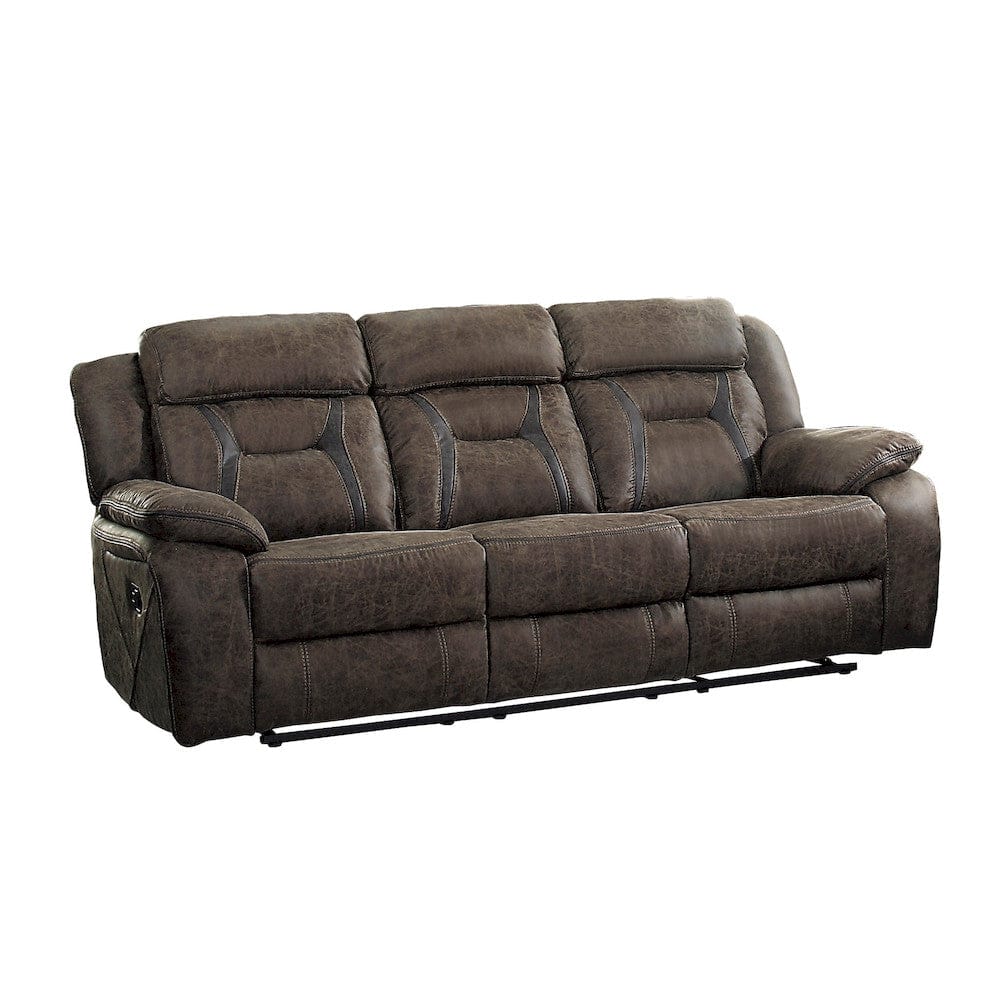 Homelegance  - Madrona Hill Double Reclining Sofa in Dark brown - 9989DB-3  view 1