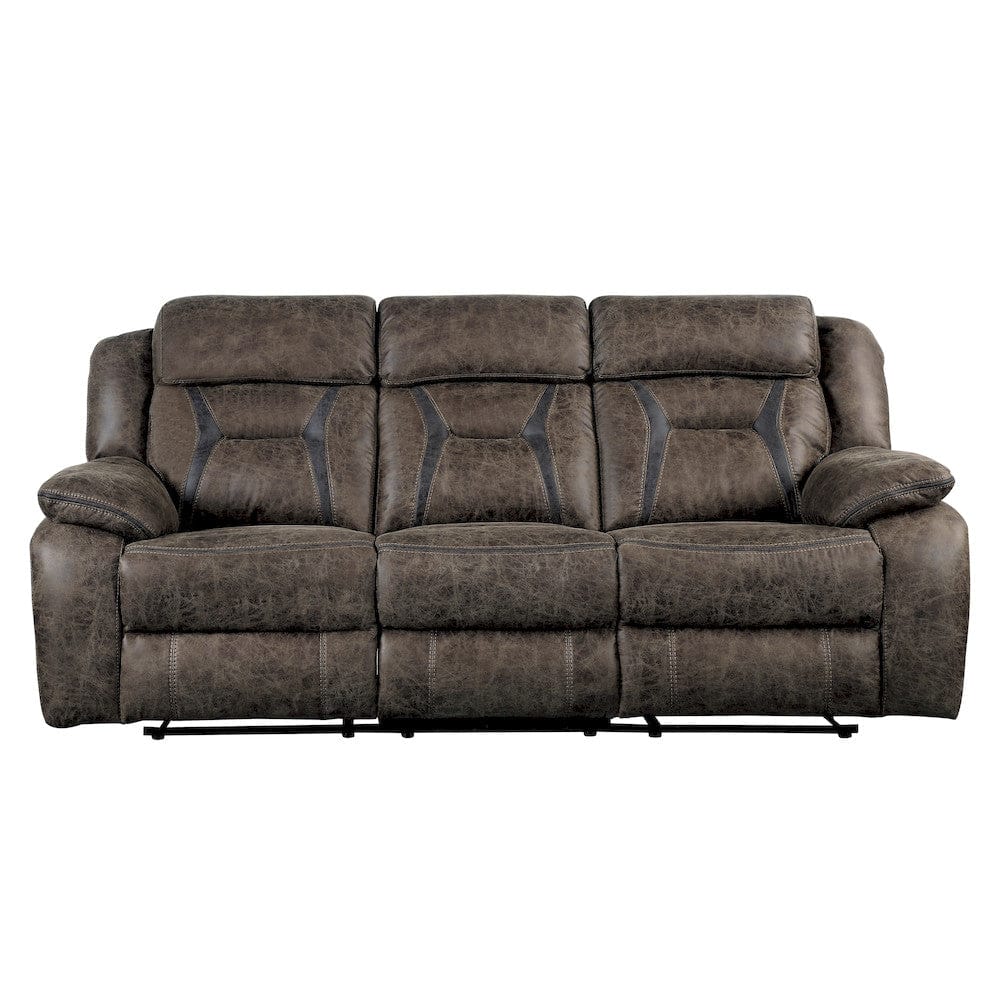 Homelegance  - Madrona Hill Double Reclining Sofa in Dark brown - 9989DB-3  view 5