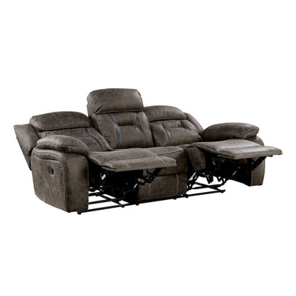 Homelegance  - Madrona Hill Double Reclining Sofa in Dark brown - 9989DB-3  view 6