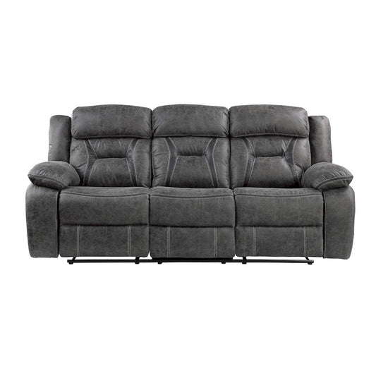 Homelegance  - Madrona Hill Double Reclining Sofa in Gray - 9989GY-3  view 1