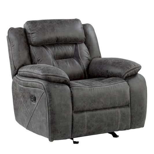 Homelegance  - Madrona Hill Glider Reclining Chair in Gray - 9989GY-1  view 1