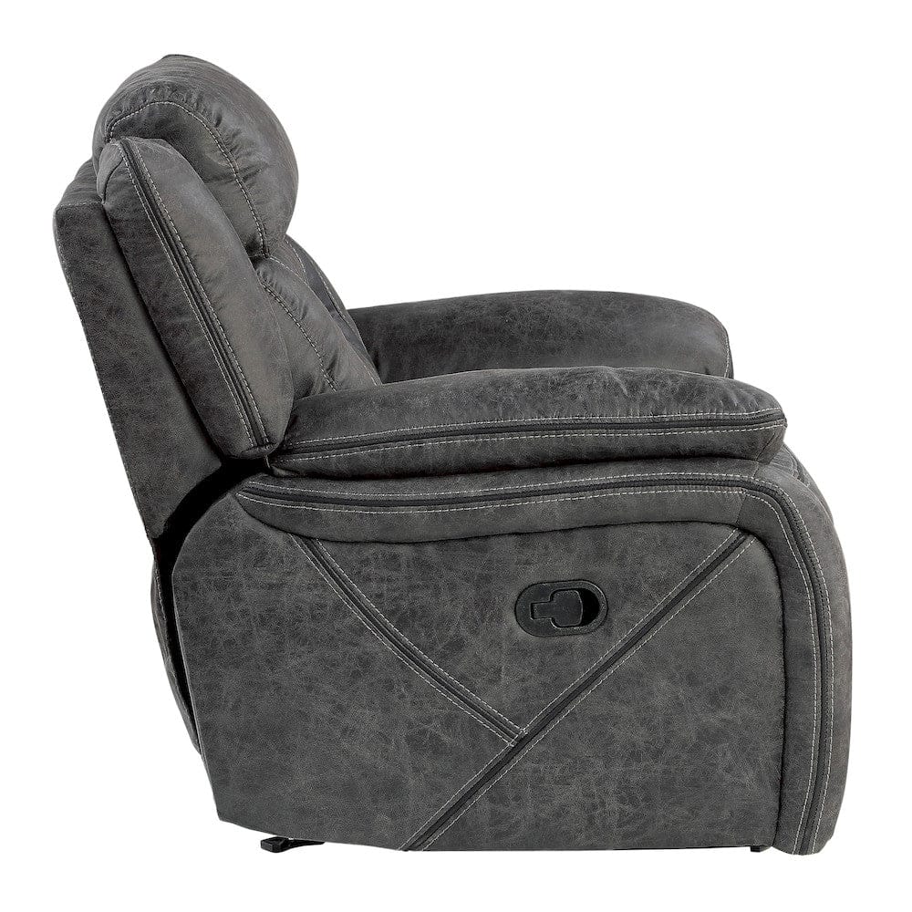 Homelegance  - Madrona Hill Glider Reclining Chair in Gray - 9989GY-1  view 2