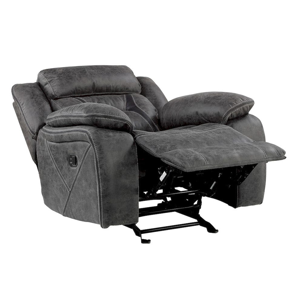 Homelegance  - Madrona Hill Glider Reclining Chair in Gray - 9989GY-1  view 3