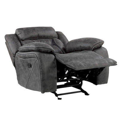 Homelegance  - Madrona Hill Glider Reclining Chair in Gray - 9989GY-1  view 3