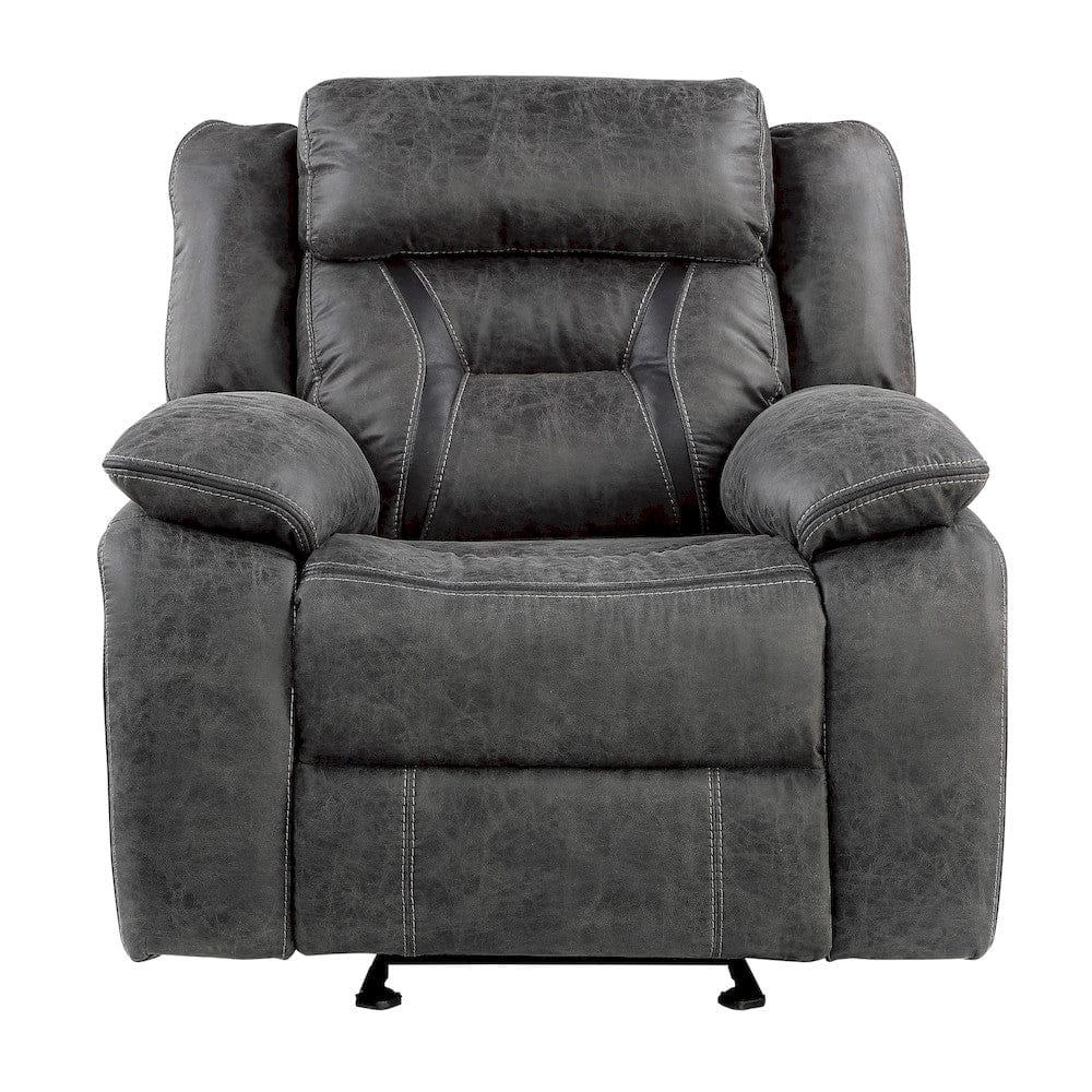 Homelegance  - Madrona Hill Glider Reclining Chair in Gray - 9989GY-1  view 6