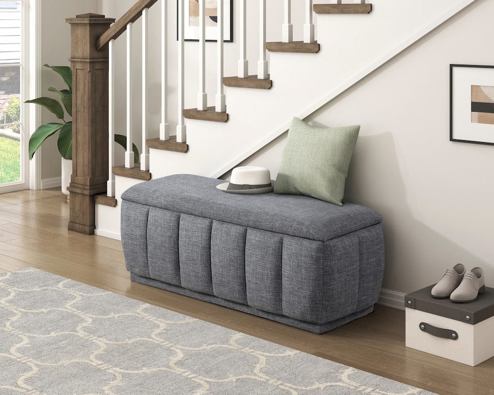 Homelegance  - Maize Storage Bench in Gray - 4799GY  view 5